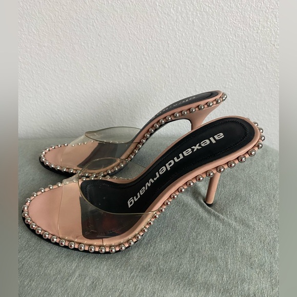 Alexander Wang Nova Mule Slides 95mm Sand Stone Size 37 - Picture 4 of 7